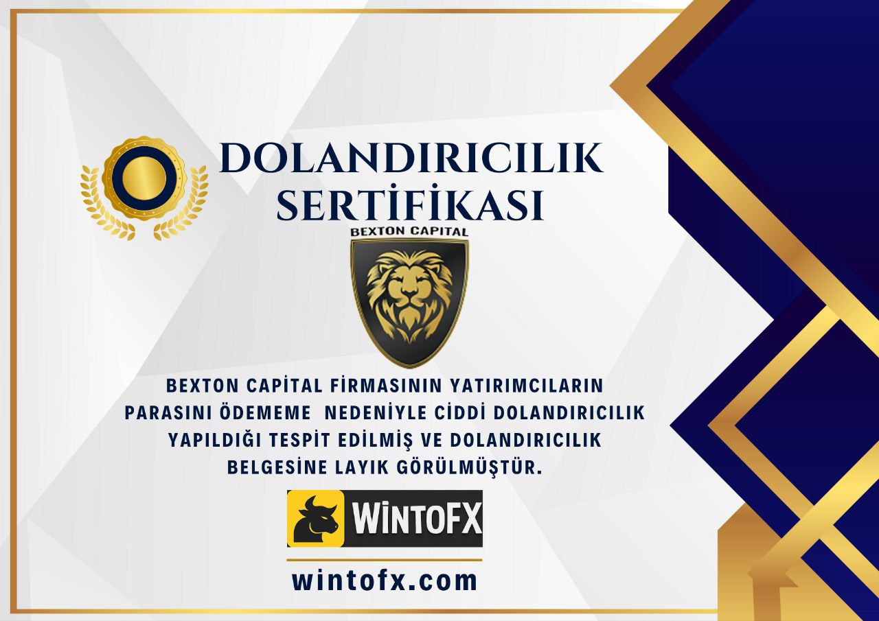 BEXTON CAPİTAL DOLANDIRICILIK SERTİFİKASI