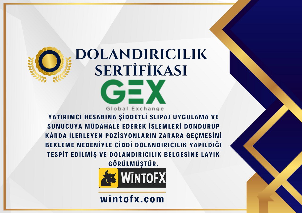 GEX MARKET DOLANDIRICILIK SERTİFİKASI