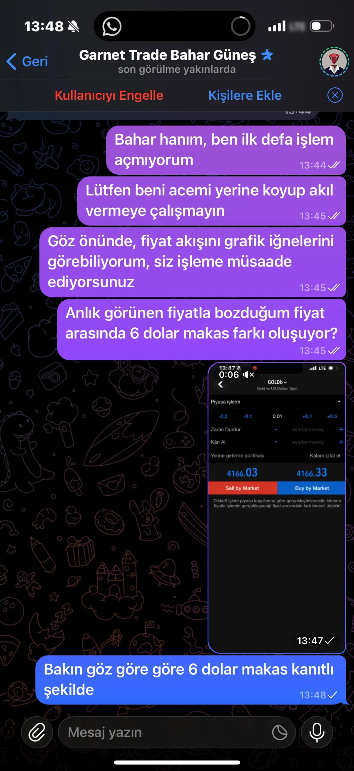 GARNET TRADER  VE MALCOLM