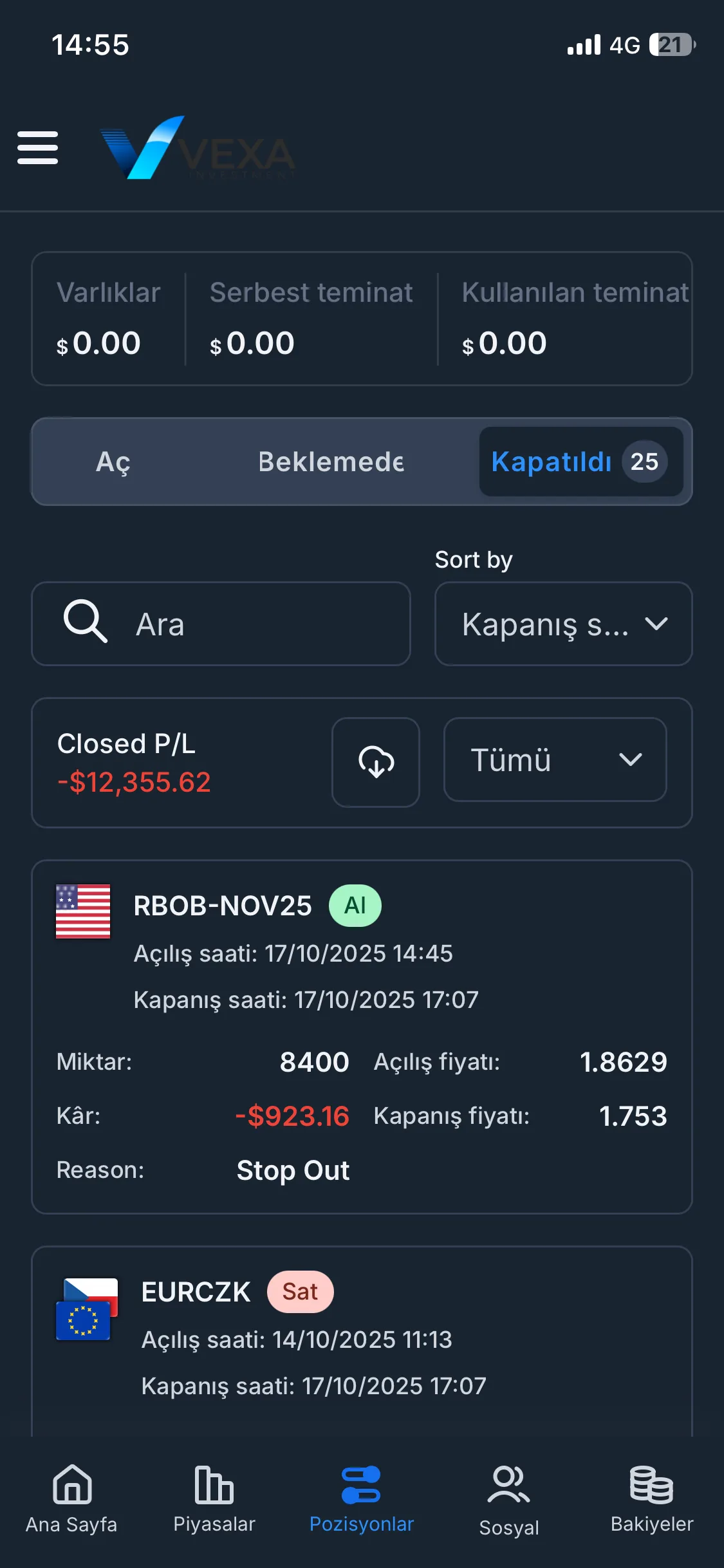 Dolandırıcı Vexa ınvestment