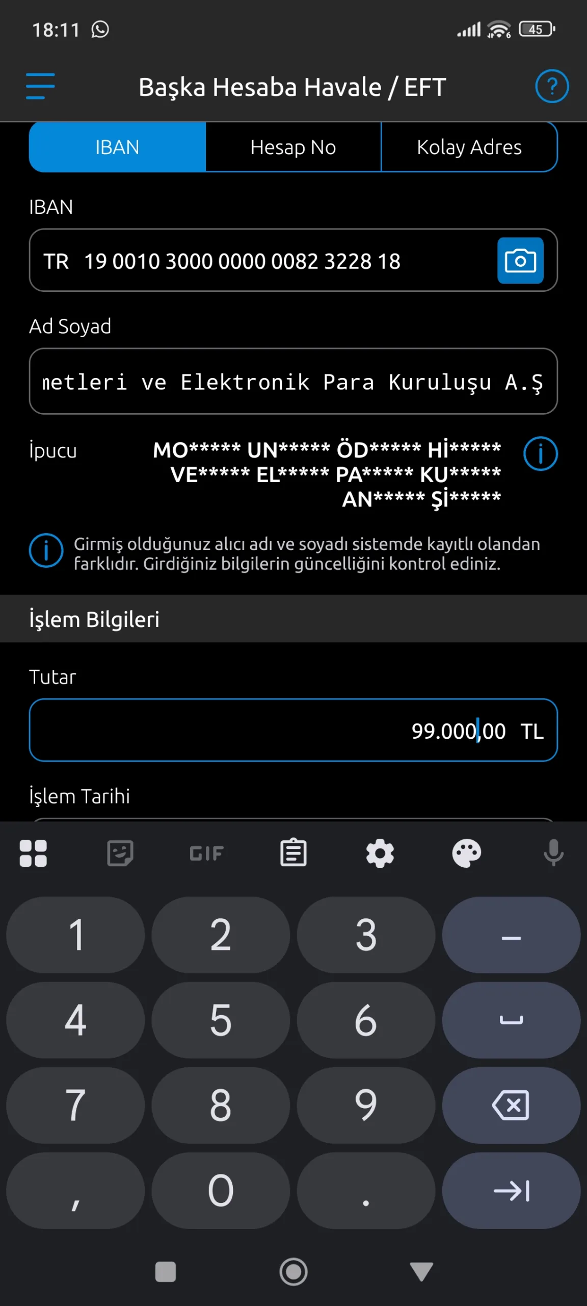 Beni dolandırdılar