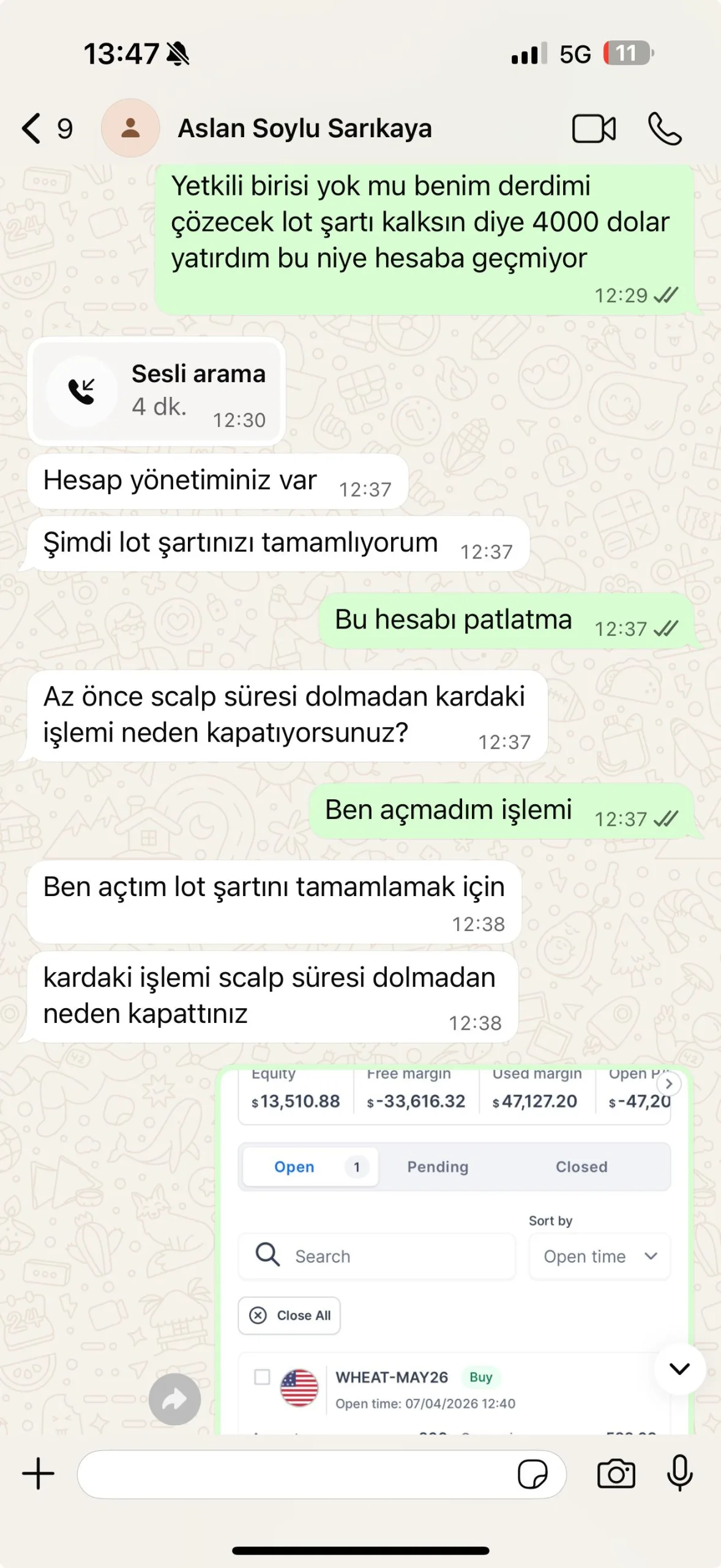52000 DOLARLIK HESABIM UZMAN TARAFINDAN AÇILAN TEK BİR İŞLEM İLE 1 DAKİKADA STOP OLDU